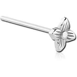 SURGICAL STEEL GRADE 316L STRAIGHT NOSE STUD - FLOWER