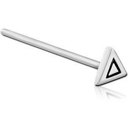 SURGICAL STEEL GRADE 316L STRAIGHT NOSE STUD - TRIANGLE