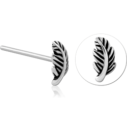 SURGICAL STEEL GRADE 316L STRAIGHT NOSE STUD - LEAVES