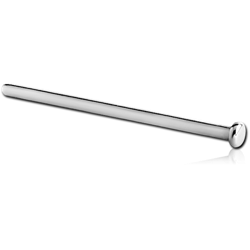STERILE SURGICAL STEEL GRADE 316L STRAIGHT DISC NOSE STUD 15MM