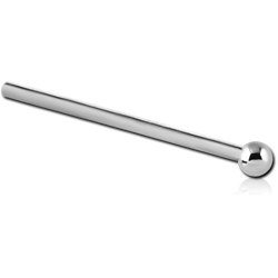 STERILE TITANIUM ALLOY STRAIGHT BALL NOSE STUD 15MM