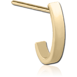 ZIRCON GOLD PVD COATED SURGICAL STEEL GRADE 316L STRAIGHT WRAP AROUND NOSE STUD