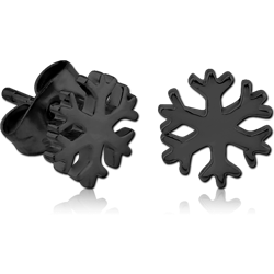 BLACK PVD COATED SURGICAL STEEL GRADE 316L EAR STUDS