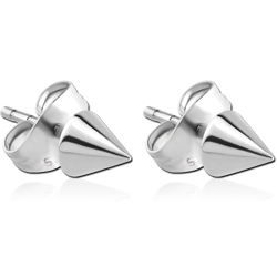 SURGICAL STEEL GRADE 316L CONE EAR STUDS PAIR