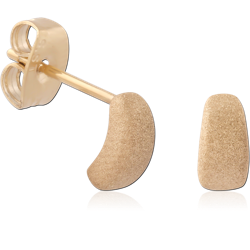 GOLD PVD 18K COATED SURGICAL STEEL GRADE 316L EAR STUDS PAIR