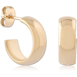 GOLD PVD 18K COATED SURGICAL STEEL GRADE 316L EAR STUDS PAIR