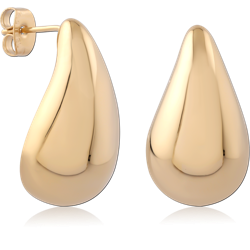 GOLD PVD 18K COATED SURGICAL STEEL GRADE 316L EAR STUDS PAIR
