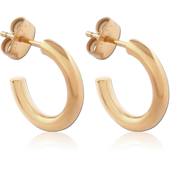 GOLD PVD 18K COATED SURGICAL STEEL GRADE 316L EAR STUDS PAIR