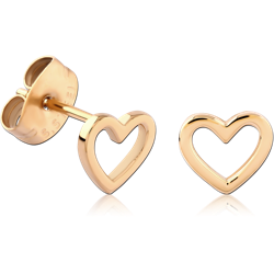 GOLD PVD 18K COATED SURGICAL STEEL GRADE 316L EAR STUDS PAIR