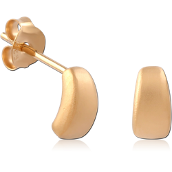 STERLING 925 SILVER GOLD PLATED 18K EAR STUDS PAIR