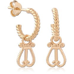 STERLING 925 SILVER GOLD PLATED 18K EAR STUDS PAIR