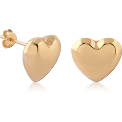 STERLING 925 SILVER GOLD PLATED 18K  EAR STUDS PAIR SPECIAL NEW DESIGN