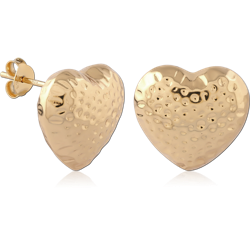 STERLING 925 SILVER GOLD PLATED 18K  EAR STUDS PAIR SPECIAL NEW DESIGN