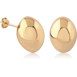 STERLING 925 SILVER GOLD PLATED 18K  EAR STUDS PAIR SPECIAL NEW DESIGN