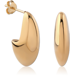 STERLING 925 SILVER GOLD PLATED 18K  EAR STUDS PAIR SPECIAL NEW DESIGN