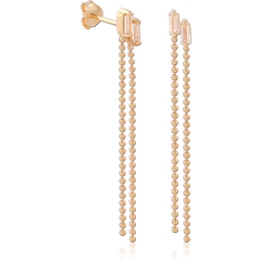 STERLING SILVER 925 18 KARAT GOLD YELLOW PLATED EAR STUDS PAIR