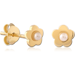 STERLING 925 SILVER GOLD PLATED 18K EAR STUDS PAIR SPECIAL NEW DESIGN