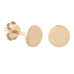 STERLING 925 SILVER GOLD PLATED 18K EAR STUDS PAIR