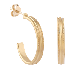 STERLING 925 SILVER GOLD PLATED 18K EAR STUDS PAIR