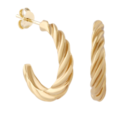 STERLING 925 SILVER GOLD PLATED 18K EAR STUDS PAIR