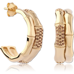 STERLING 925 SILVER GOLD PLATED 18K JEWELED EAR STUDS PAIR