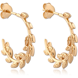 STERLING 925 SILVER GOLD PLATED 18K EAR STUDS PAIR