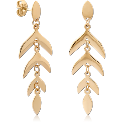 GOLD PVD 18K COATED TITANIUM ALLOY EARSTUD