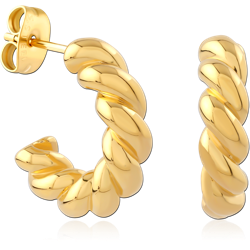 GOLD PVD COATED SURGICAL STEEL GRADE 316L EAR STUDS PAIR