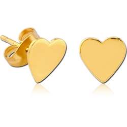 GOLD PVD COATED SURGICAL STEEL GRADE 316L EAR STUDS PAIR