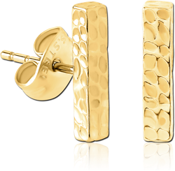 GOLD PVD COATED SURGICAL STEEL GRADE 316L EAR STUDS