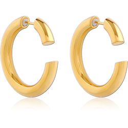 GOLD PVD COATED SURGICAL STEEL GRADE 316L EAR STUDS PAIR