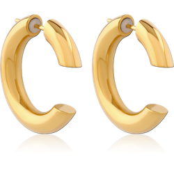 GOLD PVD COATED SURGICAL STEEL GRADE 316L EAR STUDS PAIR