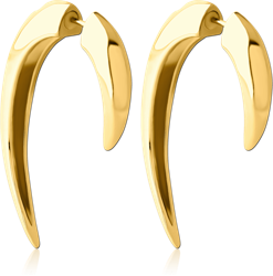 GOLD PVD COATED SURGICAL STEEL GRADE 316L EAR STUDS PAIR