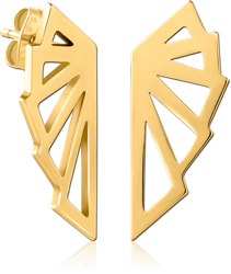 GOLD PVD COATED SURGICAL STEEL GRADE 316L EAR STUDS PAIR