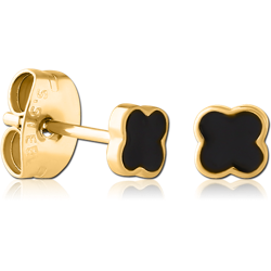 GOLD PVD COATED  SURGICAL STEEL GRADE 316L EAR STUDS PAIR