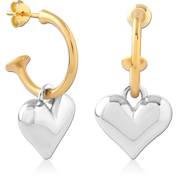 STERLING 925 SILVER GOLD PLATED  EAR STUDS PAIR SPECIAL NEW DESIGN