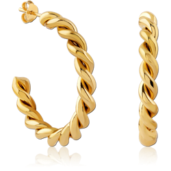 STERLING 925 SILVER GOLD PLATED  EAR STUDS PAIR SPECIAL NEW DESIGN