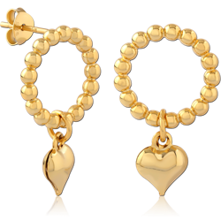 STERLING 925 SILVER GOLD PLATED  EAR STUDS PAIR SPECIAL NEW DESIGN