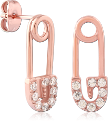 ROSE GOLD PVD COATED SURGICAL STEEL GRADE 316L HINGED MOON SEGMENT RING