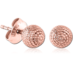 ROSE GOLD PVD COATED SURGICAL STEEL GRADE 316L EAR STUDS