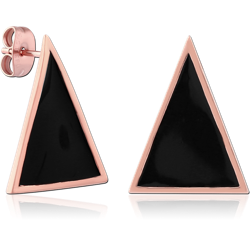 ROSE GOLD PVD COATED SURGICAL STEEL GRADE 316L EAR STUDS PAIR