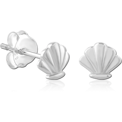 STERLING SILVER 925 RHODIUM COATED JEWELED EAR STUDS PAIR SPECIAL NEW DESIGN