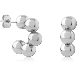 STERLING 925 SILVER  PLATED EAR STUDS PAIR