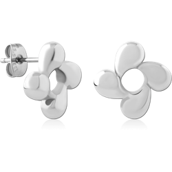 STERLING 925 SILVER  PLATED EAR STUDS PAIR