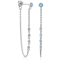 STERLING SILVER 925 RHODIUM COATED EAR STUDS PAIR