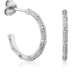 STERLING SILVER 925 RHODIUM COATED EAR STUDS PAIR