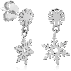 STERLING SILVER 925 RHODIUM COATED EAR STUDS PAIR