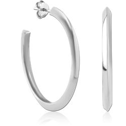 STERLING 925 SILVER RHODIUM PLATED EAR STUDS PAIR SPECIAL NEW DESIGN