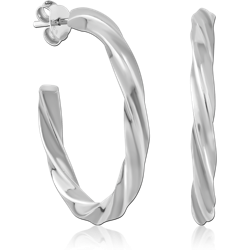 STERLING SILVER 925 RHODIUM COATED EAR STUDS PAIR SPECIAL NEW DESIGN