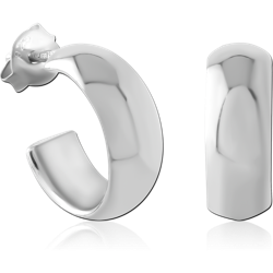 STERLING 925 SILVER RHODIUM PLATED EAR STUDS PAIR SPECIAL NEW DESIGN